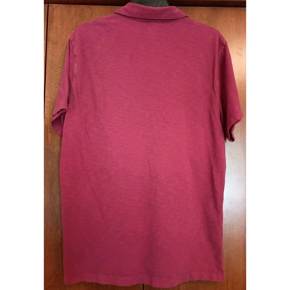 J. Crew Slub Knit‎ Untucked Mens Red Polo Shirt Sz L Casual Classic Preppy - Picture 2 of 5